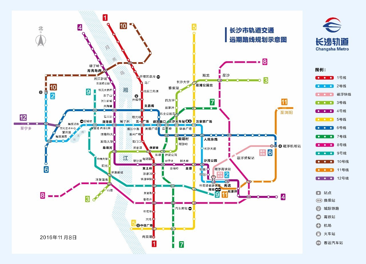 长沙地铁线路图最新概览